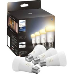Pack 4 Lâmpadas LED E27 6W 2200-6500K 800Lm - PHILIPS HUE