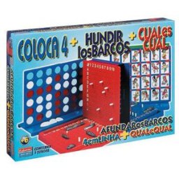 Jogo Falomir De Mesa Quatroem Linha+Quem ? Quem+Barcos - FALOMIR