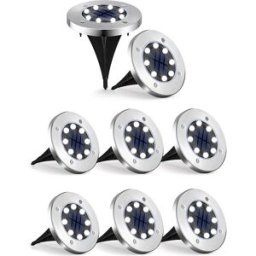 Pack 8x Projetores LED Solar Exterior p/ Jardim