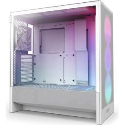 Caixa ATX H5 Flow RGB (2024) Vidro Temperado (Branco) - NZXT