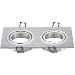 AIGOSTAR Aro Duplo Quadrado Ajustável em Aluminio p/ Lampadas MR16-GU10