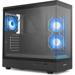 Caixa ATX Hummer Signal ARGB Frameless Tempered Glass (Preto) - NOX
