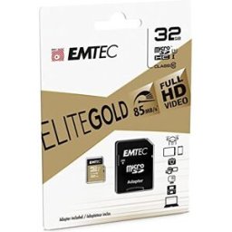 Cartão de Memória 32GB Micro SDHC Classe 10 Gold+ 85MB/s - EMTEC