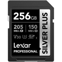 Cartão de Memória Professional SILVER PLUS 256GB SDXC UHS-I Classe 3 - LEXAR