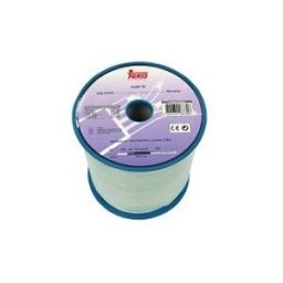 Bobine Cabo Coaxial Duplo Fino 5mm Branco (100 mts) - TEKA
