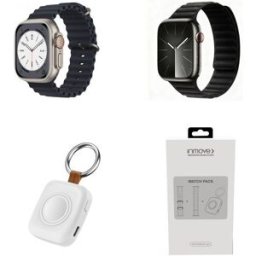 Pack 2x Bracelete 44/45/46/49mm + 1x Carregador Portátil p/ Smartwatch - INMOVE