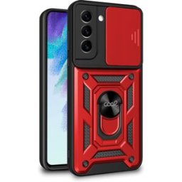 Capa p/ Samsung G990B Galaxy S21 FE c/ Anel (Vermelho) - COOL