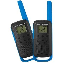Intercomunicadores Walkie Talkie PMR RADIO 16 Canais (Alcance até 8 Km) Azul - MOTOROLA TLKR-T62