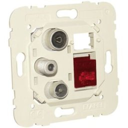Tomada Mista R+TV+SAT+RJ45 CAT6 UTP Estrela Série MEC21 - EFAPEL