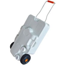 Tanque de Água Portátil 30L c/ Rodas e Asa de Transporte (Branco) - MUVIP