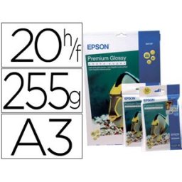 Papel Epson Premium Glossy Photo Paper A3 (20 Folhas) 255Gr.