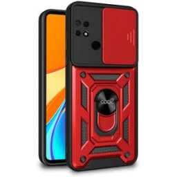 Capa c/ Anel p/ Xiaomi Redmi 9C / 10A (Vermelho) - COOL