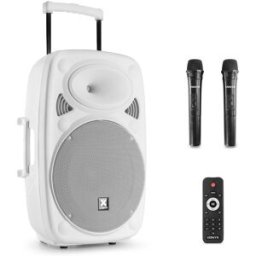 Coluna Amplificada Portátil 15" 1000W MP3/USB/SD/FM/2xUHF/BLUETOOTH (VERVE46) Branco - VONYX