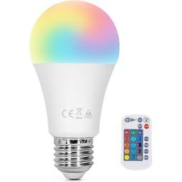 AIGOSTAR Lampada LED A60 220V E27 RGB+W 8W c/ Comando