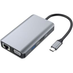 Hub USB-C "7-EM-1"(HDMI / VGA /USB-C / USB 3.0 / RJ45) - CONCEPTRONIC