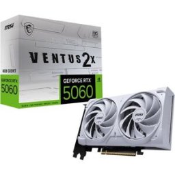 Placa Gráfica NVIDIA GeForce RTX 5060 "Blackwell" Ventus 2X OC White 8G GDDR7 DLSS4 - MSI