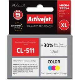 Tinteiro Compatível CL-511 Canon (Tricolor) - ACTIVEJET