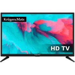 KRUGER MATZ TV LED 24" HD USB PVR c/ Sintonizador TDT e Cabo H.265 HEVC (12/220V) - Kruger&Matz