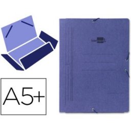 LIDERPAPEL Pasta de Elasticos, Quarto, c/ Abas Azul
