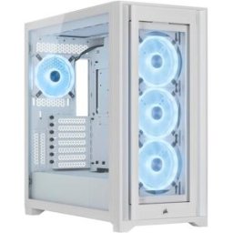 Caixa ATX iCUE 5000X RGB QL Edition Tempered Glass (Branco) - CORSAIR