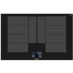 Placa de Indução c/ 4 Bocas 812x520mm 7400W (Preto c/ Perfis Laterais) - SIEMENS