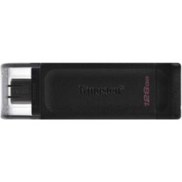 Pen Drive DataTraveler 70 128GB USB-C 3.2 Gen 1 (Preto) - KINGSTON