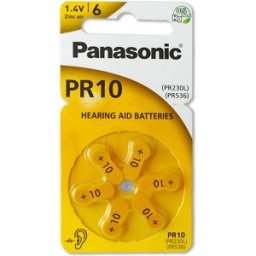 Pack 6x Pilhas p/ Aparelhos Auditivos - PR70/PR10/PR230/AZA10 - PANASONIC