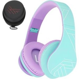 Auscultadores Infantil P2 (Turquesa/Roxo) - POWERLOCUS