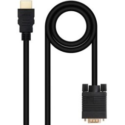Cabo Conversor HDMI Macho - VGA (D-Sub) Macho Preto (1.8 metros) - NANOCABLE