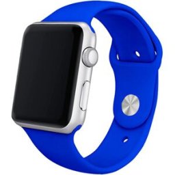 Correia Apple Watch Series 1/2/3/4/5/6/7/SE (38 / 40mm) Borracha (Azul) - COOL