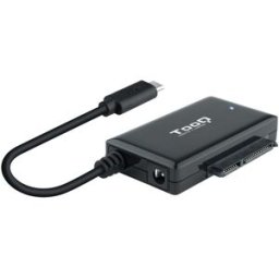 Cabo Adaptador USB-C - SATA HDD/SSD 2.5" e 3.5" c/ Fonte de Alimentação (Preto) - TOOQ