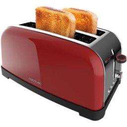 Torradeira Dupla Toastin´ Time Lite 1500W (Vermelho/Inox) - CECOTEC