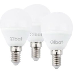 Pack 3x Lâmpadas LED E14 G45 6W 6000K 500Lm - ELBAT