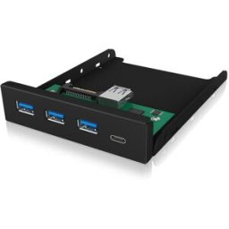 Hub (Painel Frontal) USB C / USB A (Preto) - ICY BOX