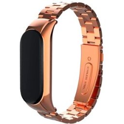 Correia Xiaomi Mi Band 5 / Mi Band 6 / Amazfit Band 5 Metal (Rosa Gold) - COOL