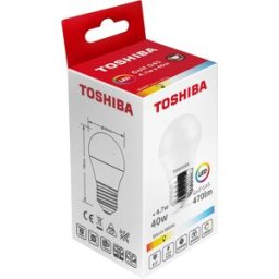Lâmpada LED G45 E27 5W 3000K - TOSHIBA