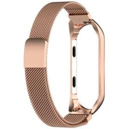 Correia p/ Xiaomi Smart Band 8 Metal (Rose Gold) - COOL