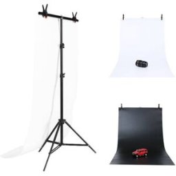 Suporte Tripé p/ Estúdio Fotográfico (70 x 200 cm) + 2 Telas - PULUZ