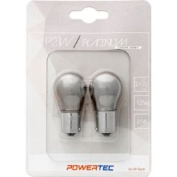 M-TECH Blister 2x Lampadas Halogéneo P21W 12V BA15s (Chrome)
