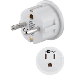 GOOBAY Ficha Adaptadora Universal de Viagem USA/Japão p/ Fichas Europeias Schuko