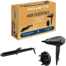 Pack Secador de Cabelo CV6430F0 + Modelador de Cabelo Karl Lagerfield XL CF322LF0 (Preto) - ROWENTA