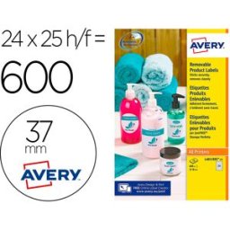 Etiqueta Adesiva Avery Branca Redonda Removivel Para Impressora Laser Injeção De Tinta E Fotocopiado