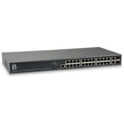 LevelOne Switch LEVEL ONE 26-Port L3 Lite Managed Gigabit PoE 24 PoE Outputs 370W,2xSFP/RJ45 Combo - GEP-2682