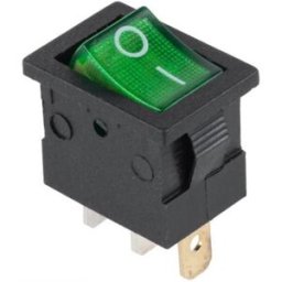 Interruptor ON-OFF Mini Luminoso 15A / 12VDC - Verde