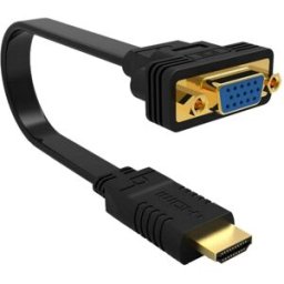 Cabo Adaptador HDMI Macho p/ VGA Fêmea (Preto) - EWENT