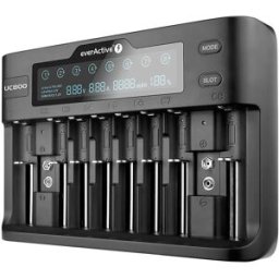 Carregador Inteligente de Pilhas Ni-MH / Litio / Li-FePO4 / Li-HV AA/AAA/R14/C/SC/9V/.. - everActive