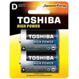 Blister 2 Pilhas Alcalinas 1,5V D / LR20 - TOSHIBA