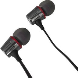 Auriculares Stereo c/ Fios e Microfone (Grafite/Vermelho) - ESPERANZA