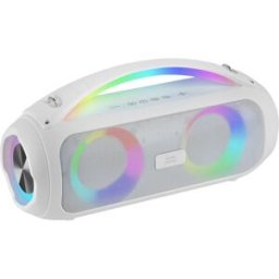 MARS-GAMING Coluna Portátil Bluetooth MS-PULSE RGB 50W (Branco) - MARS GAMING