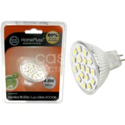 HOMEPLUSS Lampada LED 12V MR16 4,6W Branco Q. 3000K 320Lm